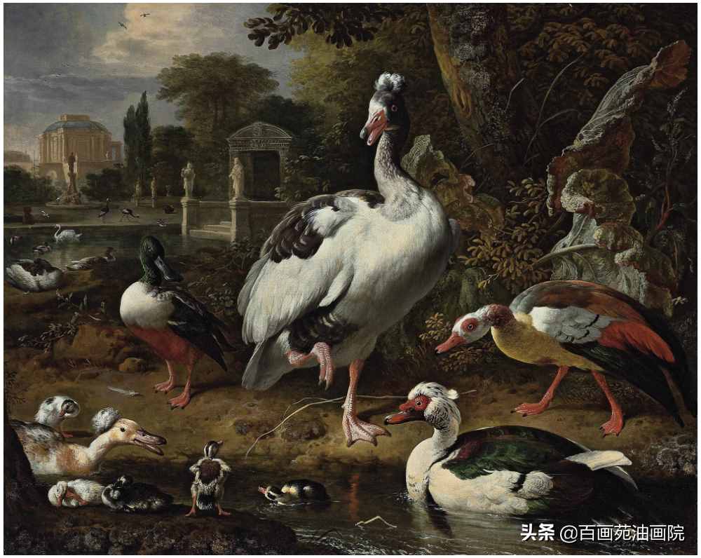 油畫動(dòng)物欣賞——Melchior·d'Hondecoeter