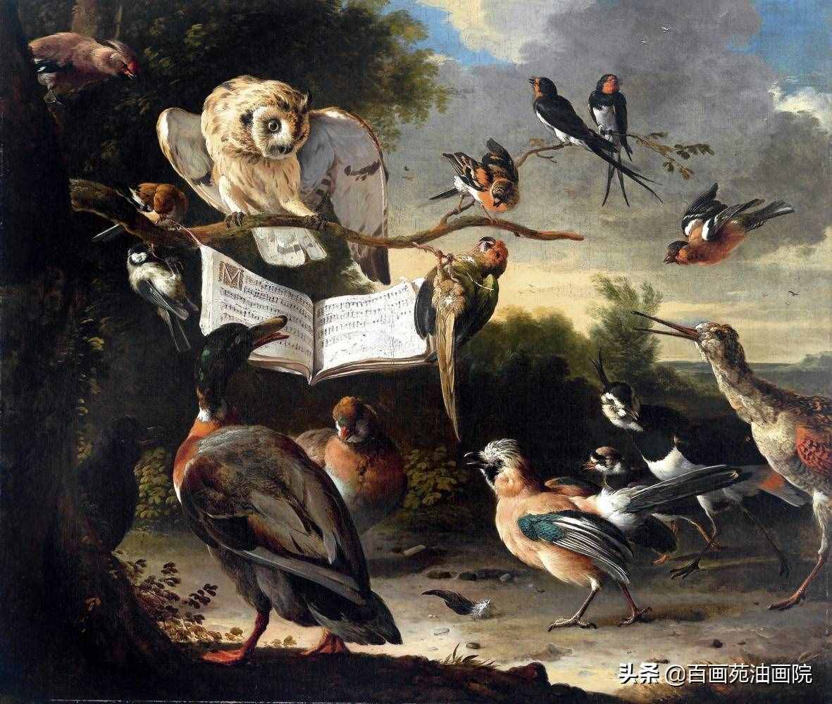 油畫動(dòng)物欣賞——Melchior·d'Hondecoeter