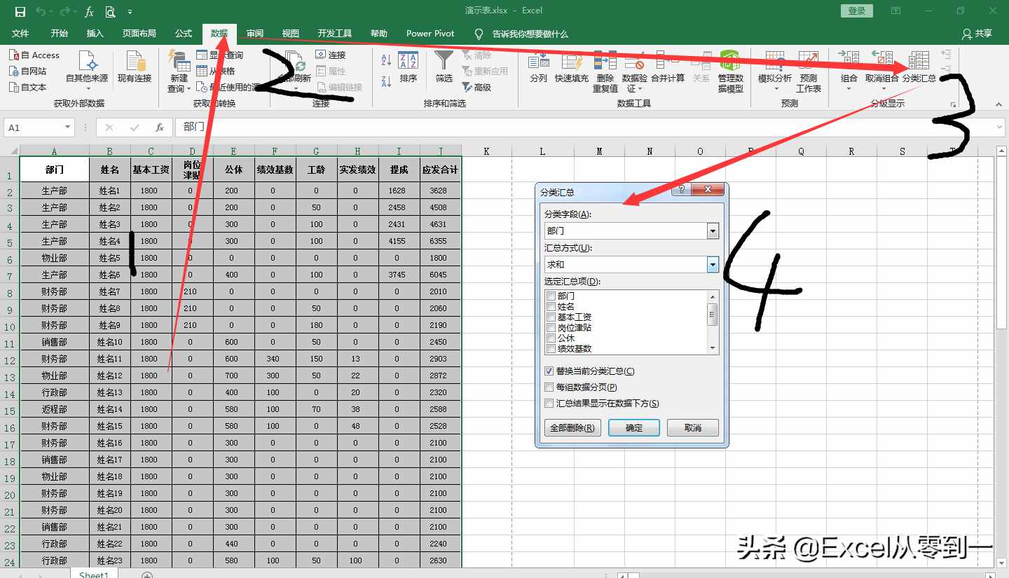 3步搞定Excel表格中的分類別匯總數(shù)據(jù)，簡單到?jīng)]朋友
