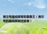 賽爾號魔焰猩猩和魯斯王（賽爾號的魔焰猩猩技能表）
