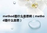 method是什么意思?。╩ethod是什么意思）