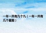 一年一共有幾個九（一年一共有幾個星期）