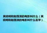 黃曉明和趙薇演的電影叫什么（黃曉明和趙薇演的電影叫什么名字）