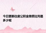 今日更新住房公積金繳費(fèi)比列是多少呢