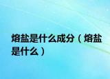 熔鹽是什么成分（熔鹽是什么）