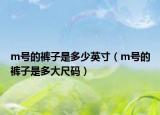 m號(hào)的褲子是多少英寸（m號(hào)的褲子是多大尺碼）