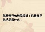 你是我兄弟結(jié)局解析（你是我兄弟結(jié)局是什么）