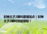 封神太子2哪吒最強(qiáng)加點(diǎn)（封神太子2哪吒技能搭配）