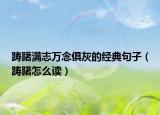 躊躇滿志萬念俱灰的經(jīng)典句子（躊躇怎么讀）