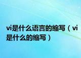 vi是什么語(yǔ)言的縮寫（vi是什么的縮寫）