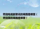燃燒電視劇里說的南國是哪里（燃燒里的南國是哪里）