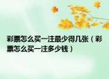 彩票怎么買(mǎi)一注最少得幾張（彩票怎么買(mǎi)一注多少錢(qián)）