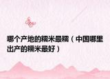 哪個產(chǎn)地的糯米最糯（中國哪里出產(chǎn)的糯米最好）
