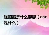 陳釀醋是什么意思（cnc是什么）