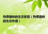 熱帶雨林的生態(tài)恢復(fù)（熱帶雨林的生態(tài)作用）