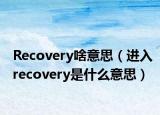 Recovery啥意思（進入recovery是什么意思）