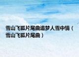 雪山飛狐片尾曲追夢人雪中情（雪山飛狐片尾曲）