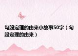 勾股定理的由來小故事50字（勾股定理的由來）