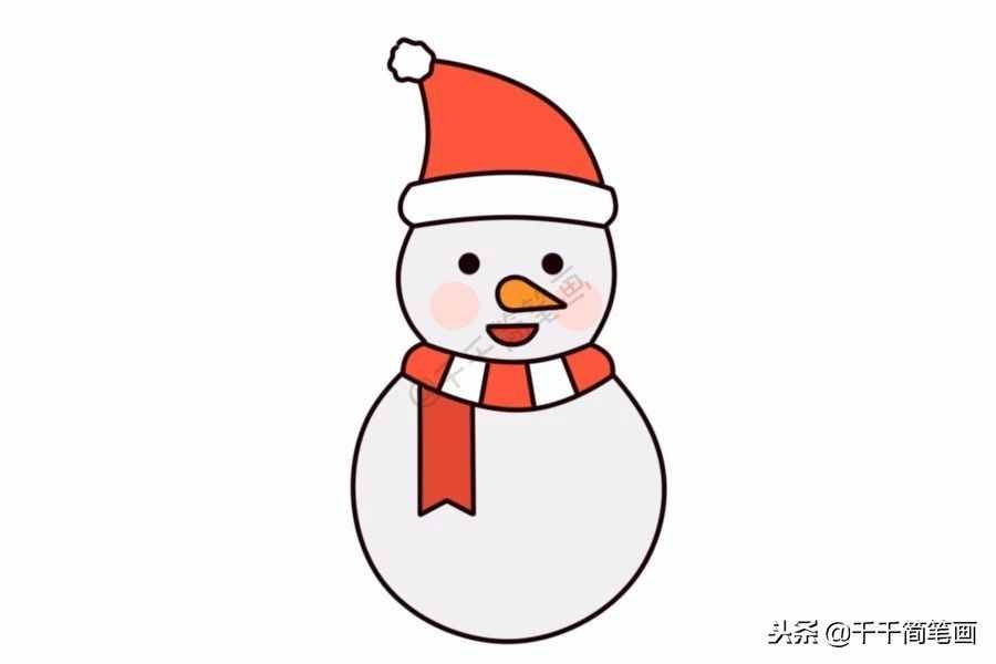 雪人總動員，超萌的20種圣誕雪人簡筆畫！