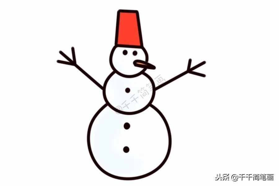 雪人總動員，超萌的20種圣誕雪人簡筆畫！