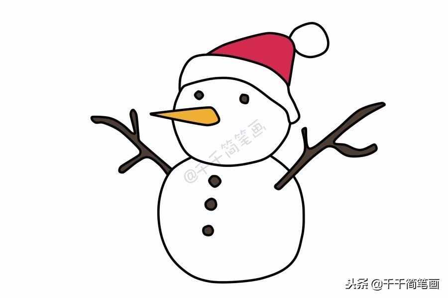 雪人總動員，超萌的20種圣誕雪人簡筆畫！