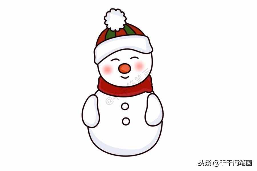 雪人總動員，超萌的20種圣誕雪人簡筆畫！