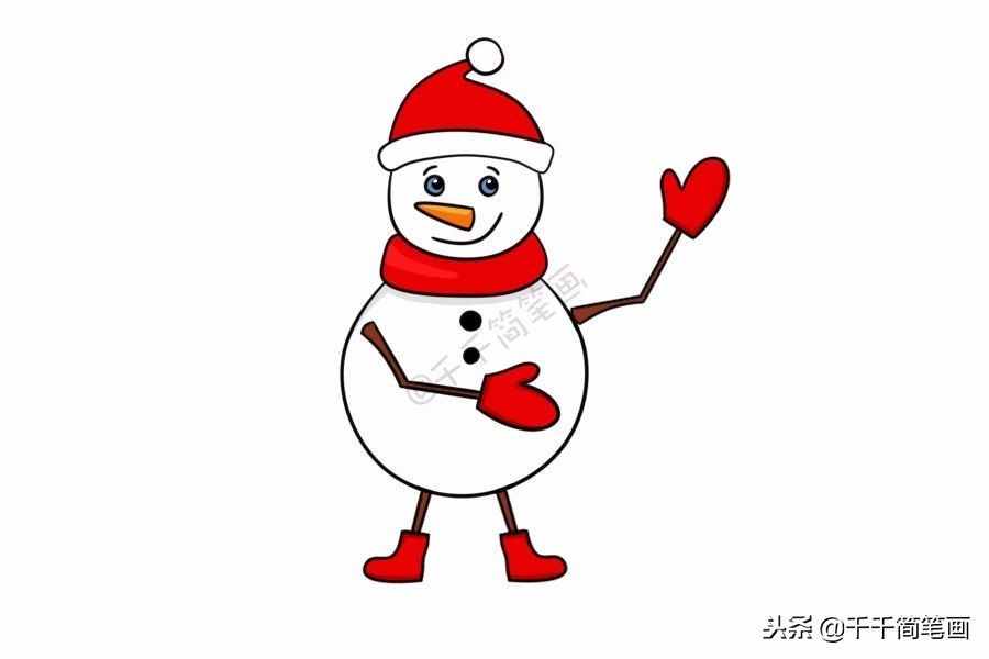 雪人總動員，超萌的20種圣誕雪人簡筆畫！