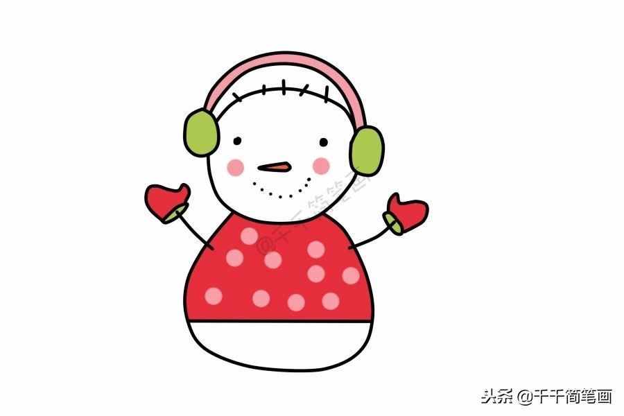 雪人總動員，超萌的20種圣誕雪人簡筆畫！