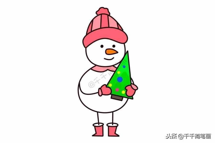 雪人總動員，超萌的20種圣誕雪人簡筆畫！