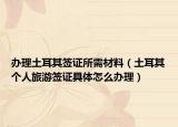 辦理土耳其簽證所需材料（土耳其個(gè)人旅游簽證具體怎么辦理）