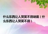 什么東西讓人哭笑不得謎底（什么東西讓人哭笑不得）