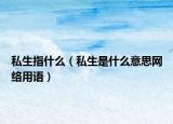 私生指什么（私生是什么意思網(wǎng)絡(luò)用語）