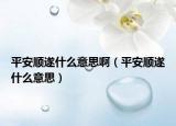 平安順?biāo)焓裁匆馑及。ㄆ桨岔標(biāo)焓裁匆馑迹? /></span></a>
                        <h2><a href=