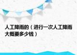 人工降雨的（進(jìn)行一次人工降雨大概要多少錢）