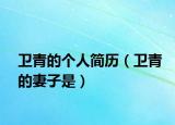 衛(wèi)青的個人簡歷（衛(wèi)青的妻子是）