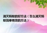 消滅螞蟻的好方法（怎么消滅螞蟻簡單有效的方法）