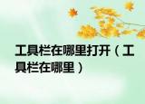 工具欄在哪里打開（工具欄在哪里）