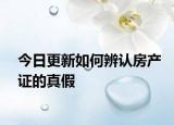 今日更新如何辨認(rèn)房產(chǎn)證的真假
