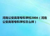 河南公安高等?？茖W(xué)校2004（河南公安高等?？茖W(xué)校怎么樣）