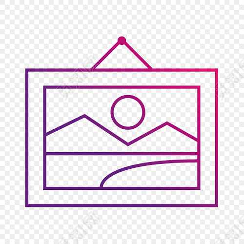 簡(jiǎn)筆畫(huà)相框漸變圖標(biāo)素材