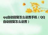 qq自動(dòng)回復(fù)怎么設(shè)置手機(jī)（QQ自動(dòng)回復(fù)怎么設(shè)置）