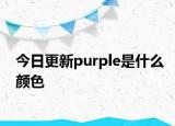 今日更新purple是什么顏色