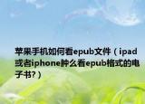 蘋果手機(jī)如何看epub文件（ipad或者iphone腫么看epub格式的電子書?）