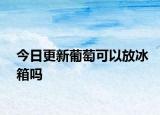 今日更新葡萄可以放冰箱嗎