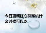 今日更新紅心獼猴桃什么時候可以吃