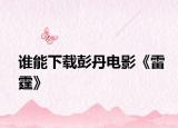 誰能下載彭丹電影《雷霆》