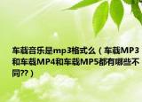 車載音樂是mp3格式么（車載MP3和車載MP4和車載MP5都有哪些不同??）