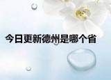 今日更新德州是哪個省