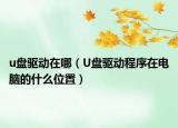 u盤驅(qū)動在哪（U盤驅(qū)動程序在電腦的什么位置）