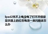 Ipad2充不上電沒電了打不開但是顯示器上的紅色電池一直閃我該怎么辦